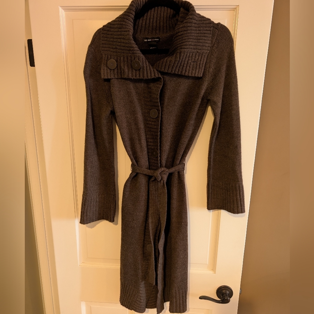 New York & Company Chocolate Cardigan Sweater